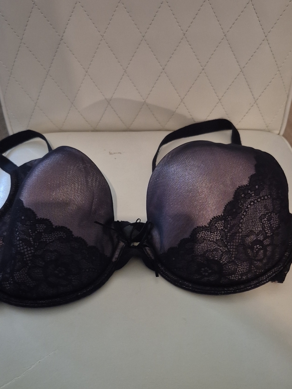 Vassarette Black Plum Underwire Bra 40C